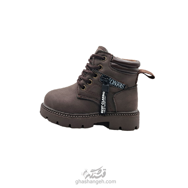 -بوت بچهگانه Hione قهوهایgashangeh-kbdp-1035 -بوت بچهگانه Hione قهوهایgashangeh-kbdp-1035