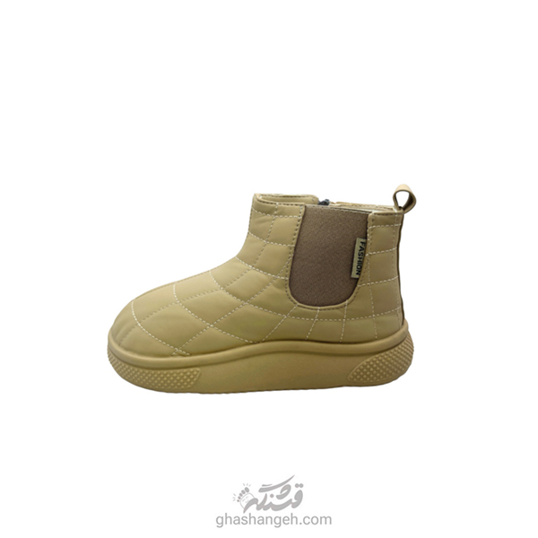 gashangeh-kbdp-1108-بوت چرمی بچگانه کرمی